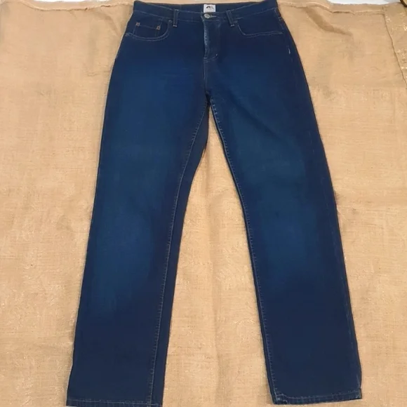 Fiorucci Vintage 90s Blue Jeans Size 11 approx 10 12 Button Fly Safety J… - Picture 2 of 8
